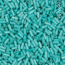 Бисер Чехия BUGLES 351- 12001 2 " 4 мм 50 г 64130 св. морская волна/ меланж