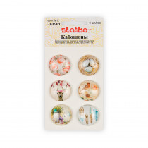" Zlatka" Кабошоны JCR- 01 22 мм 6 шт №12 Весна