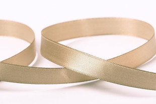 Лента атласная 12 мм ( 1/2 ") "Gamma" №093 бежевый 33 метра