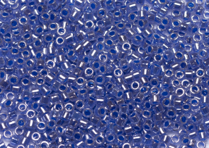 Бисер Япония MIYUKI Delica цилиндр 10/0 5 г DBM-0243 кристально-медно-голубой блеск с цветной линией
